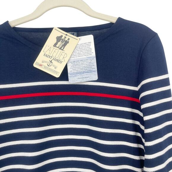 Saint James L’Atelier Frehel Striped Dress Nautical Stripe Size T36 US 4 NEW - Picture 6 of 6